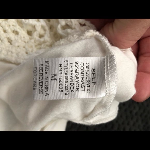 NWOT, Crochet Bodysuit with Plunging Back size medium - Picture 6 of 15